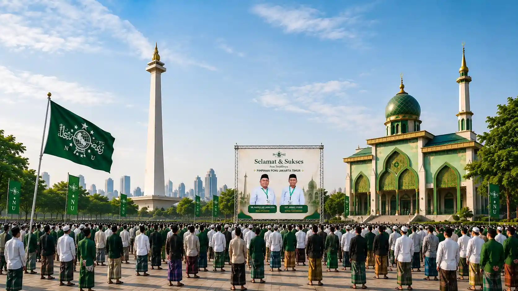 Kebersamaan pengurus dan warga PCNU Pengurus Cabang Kabupaten Pasuruan